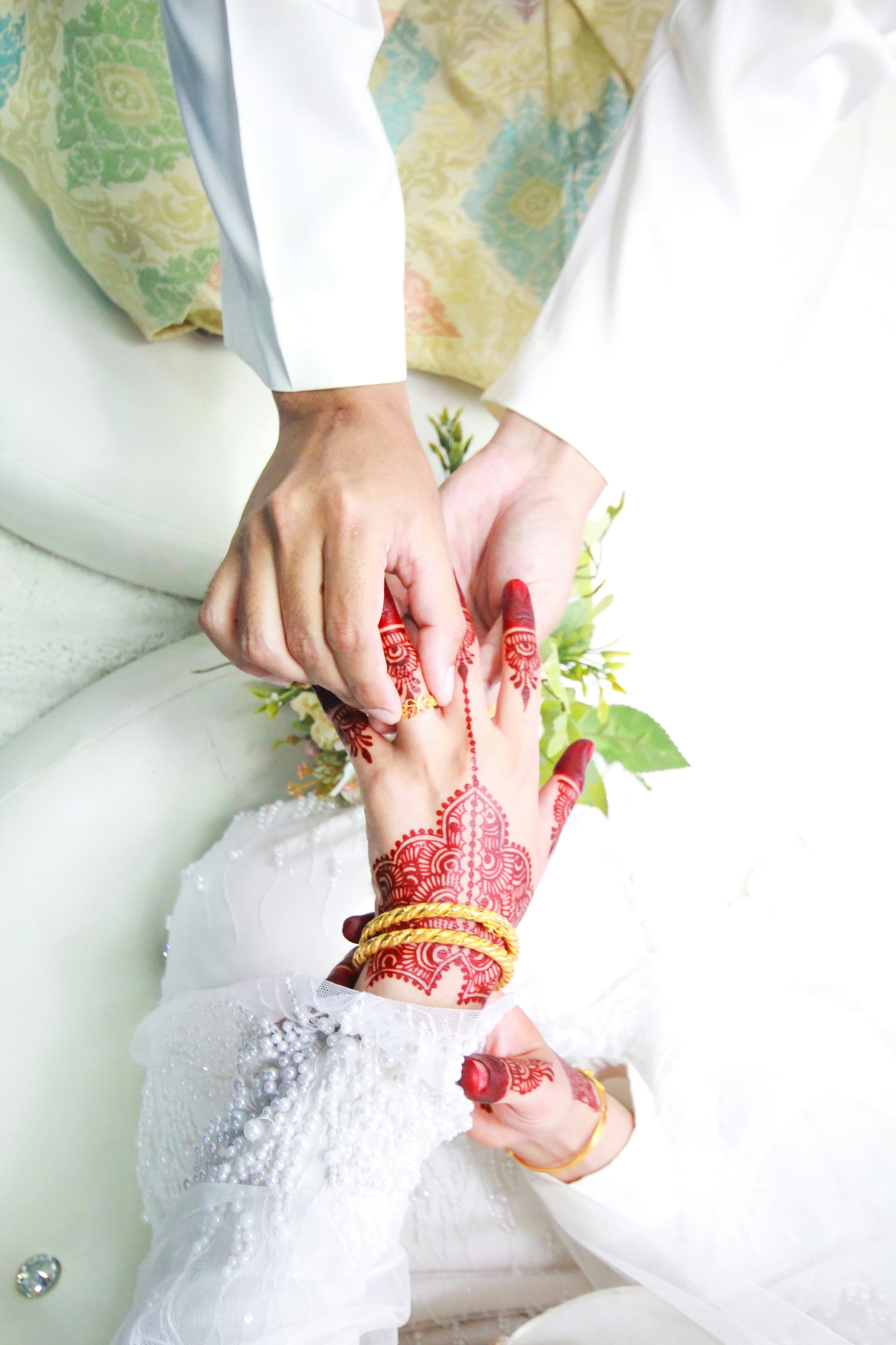 A softly lit nikah ceremony setting
